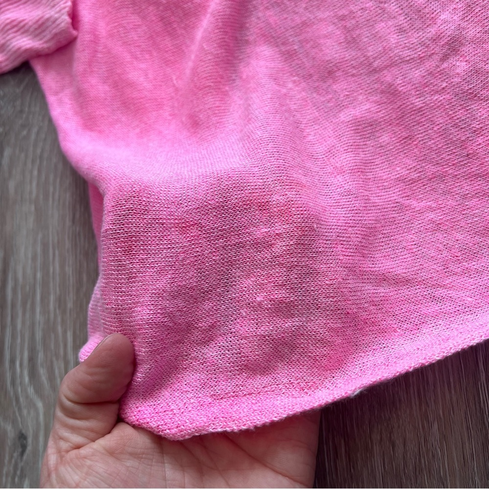 Lilly Pulitzer 100% linen taryn cardigan‎ bright pink - Picture 7 of 7